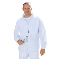 Weisse Fleecejacke