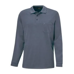 Ragman Herren-Poloshirt langarm uni