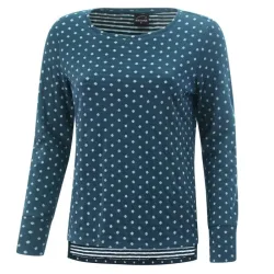 Rundhals-Sweatshirt im Micro-Tupfen-Dessin