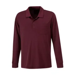 Herren-Poloshirt geknöpft mit langen Ärmeln