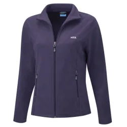 Damen-Fleecejacke uni mit Stehkragen