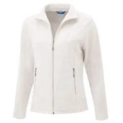 Damen-Fleecejacke uni mit Stehkragen
