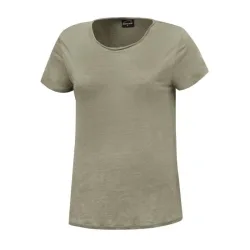 Unifarbenes Leinen T-Shirt