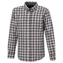 Kariertes Herrenhemd in Flanellqualität olive