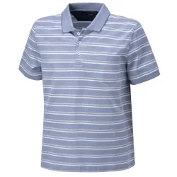 Mercerisiertes Poloshirt gestreift für Herren hellblau