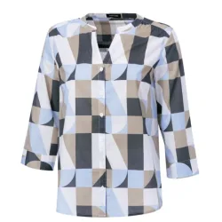 Damen Bluse mit geometrischem Print