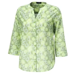 Baumwollbluse mit 3/4 Ärmeln und Allover-Print