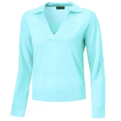 Sommerlicher Pullover mit Polokragen