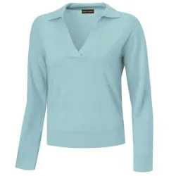 Sommerlicher Pullover mit Polokragen
