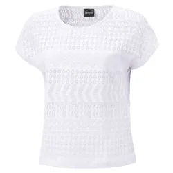 Damen Ajour T-Shirt mit Baumwollanteil