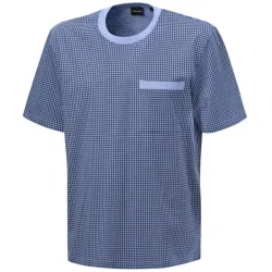 Herren T-Shirt mit Alloverprint blau