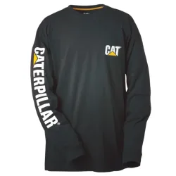 Caterpillar Langarmshirt Trademark Banner Schwarz | Gr. XL