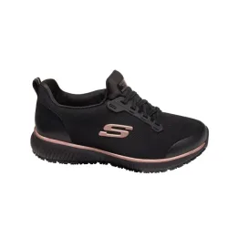 Skechers Work Anti-Rutsch Schlupfschuh Damen schwarz-gold