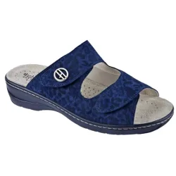 Hickersberger Pantolette aus Leder blau-schwarz