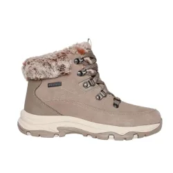 Skechers Schnürstiefel für Damen aus Veloursmaterial taupe