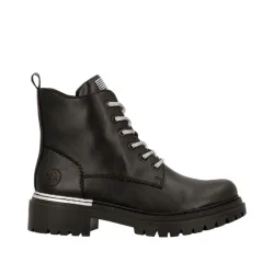 Rieker Schnürboots Schnürstiefelette, Profilsohle, mit praktischem Innenreissverschluss
