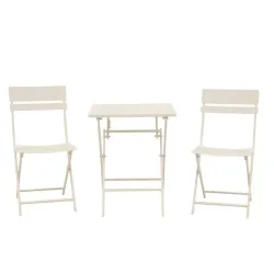 undefined, Bistro-Set faltbar elfenbein