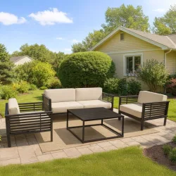 Gartenlounge Doni mit Loungetisch