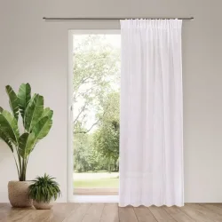 Fertigvorhang mit Gardinenband, halbtransparent, 140x245 cm