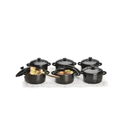 Mini-Bräter 6er Set schwarz
