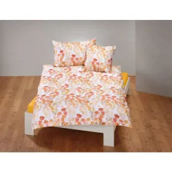 Bettwäsche mit herbstlichem Blätterprint – Kissenbezug – 65x100 cm