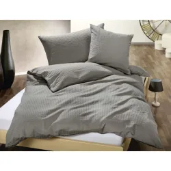 Home Fashion Kopfkissenbezug taupe 65x100 cm