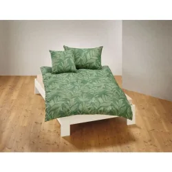 Bettwäsche mit ganzflächigem Blättermuster – Duvetbezug – 160x210 cm