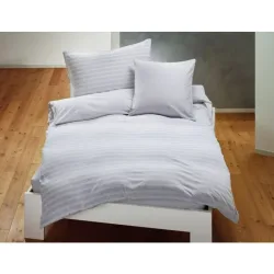 Living Home - Melange Jersey Double Face Kissenbezug, 65 x 65 cm, Silber