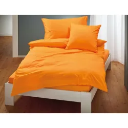 Living Home - Uni Satin Kissenbezug, 65 x 100 cm, Orange Bedruckt