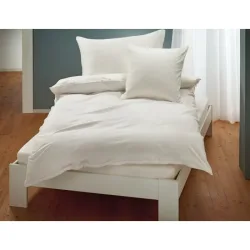 Living Home - Uni Satin Duvetbezug, 240 x 240 cm, Offwhite