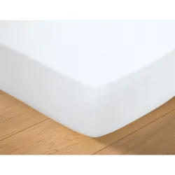 Living Home Molton Frottee Weiss Baumwolle 200 cm 120 cm - Farbe: white - Molton