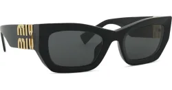 Luxottica Fashion Brillen Vertriebs GmbH Miu Miu MU09WS Damen-Sonnenbrille Vollrand Eckig Acetat-Gestell, Schwarz