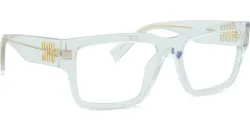 Luxottica Fashion Brillen Vertriebs GmbH Miu Miu MU02XV Damen-Brille inkl. Gläser Vollrand Eckig Acetat-Gestell 54/17/140, Weiß