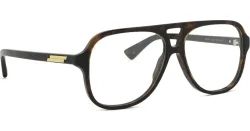 Kering Eyewear Spa Bottega Veneta BV1417O Unisex-Brille inkl. Gläser Vollrand Pilot Acetat-Gestell 56/13/145, Havanna