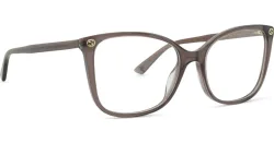 Kering Eyewear Spa Gucci GG0026O ULTRALIGHT Unisex-Brille inkl. Gläser Vollrand Cat Eye Acetat-Gestell 53/17/140, Braun