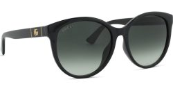 Kering Eyewear Spa Gucci GG0636SK Damen-Sonnenbrille Vollrand Cat Eye Kunststoff-Gestell, Schwarz