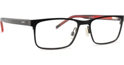 Safilo GmbH Hugo HG 1005 Herren-Brille inkl. Gläser Vollrand Quadratisch Metall-Gestell 55/18/145, Schwarz