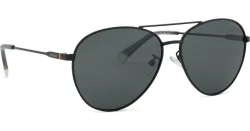 Safilo GmbH Polaroid PLD 4142/G/S/X Unisex-Sonnenbrille Vollrand Pilot Metall-Gestell, Schwarz