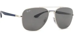 Luxottica Fashion Brillen Vertriebs GmbH Ray-Ban RB 3683 Unisex-Sonnenbrille Vollrand Quadratisch Metall-Gestell, Silber