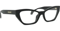 Luxottica Fashion Brillen Vertriebs GmbH Versace VE3373U Damen-Brille inkl. Gläser Vollrand Cat Eye Acetat-Gestell 54/17/140, Schwarz