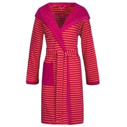 ESPRIT Leichtfrottier Damen-Bademantel Striped Hoody mit Kapuze