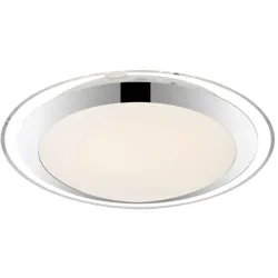 Deckenlampe Basso Weiss Kunststoff 33 cm 9 cm - Farbe: weiss opal - LED - Lichtfarbe: Warmweiss - Deckenlampe- LED Energiesparlampe
