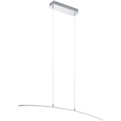 Eglo Pendellampe Lasana Weiss/Grau Aluminium 90 cm 100 cm - Farbe: chrom - LED - Lichtfarbe: Warmweiss - Material: Aluminium/Stahl/Kunststoff -