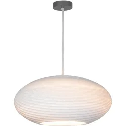 Graypants Pendellampe Disc Weiss Karton 50 cm 23 cm - Material: Pappelholz - Pendellampe