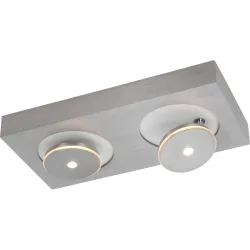 Escale Spot Spot it Silber Aluminium 20 cm 5 cm - LED - Lichtfarbe: Extra warmweiss - Spot- LED Energiesparlampe