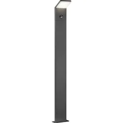 Stehlampe aussen Vive Schwarz/Grau Aluminium 10 cm 100 cm - Farbe: anthrazit - LED - Lichtfarbe: Warmweiss - Material: Aluguss - Stehlampe aussen- LED