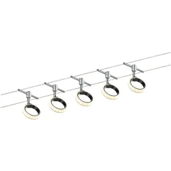 System Oria Grau Kunststoff/Metall 18.8 cm - Farbe: chrom - LED - Lichtfarbe: Warmweiss - Material: Metall/Kunststoff - System- LED Energiesparlampe