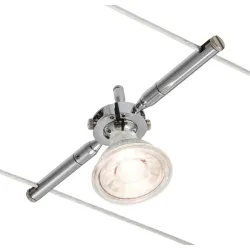 System Abal Silber Kunststoff/Metall 5 cm 8 cm - LED - Lichtfarbe: Warmweiss - Material: Metall/Kunststoff - System- LED Energiesparlampe