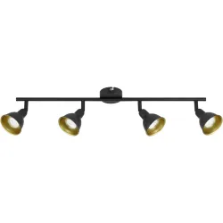 Spot Diogo Gold/Schwarz Metall 68 cm 11 cm - Farbe: schwarz-gold - LED - Lichtfarbe: Warmweiss - Spot- LED Energiesparlampe