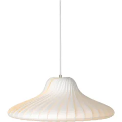 Tom Rossau Pendellampe Masaya Weiss Papier 40 cm 14 cm - LED - Lichtfarbe: Extra warmweiss - Material: Frischfasern - Pendellampe- LED